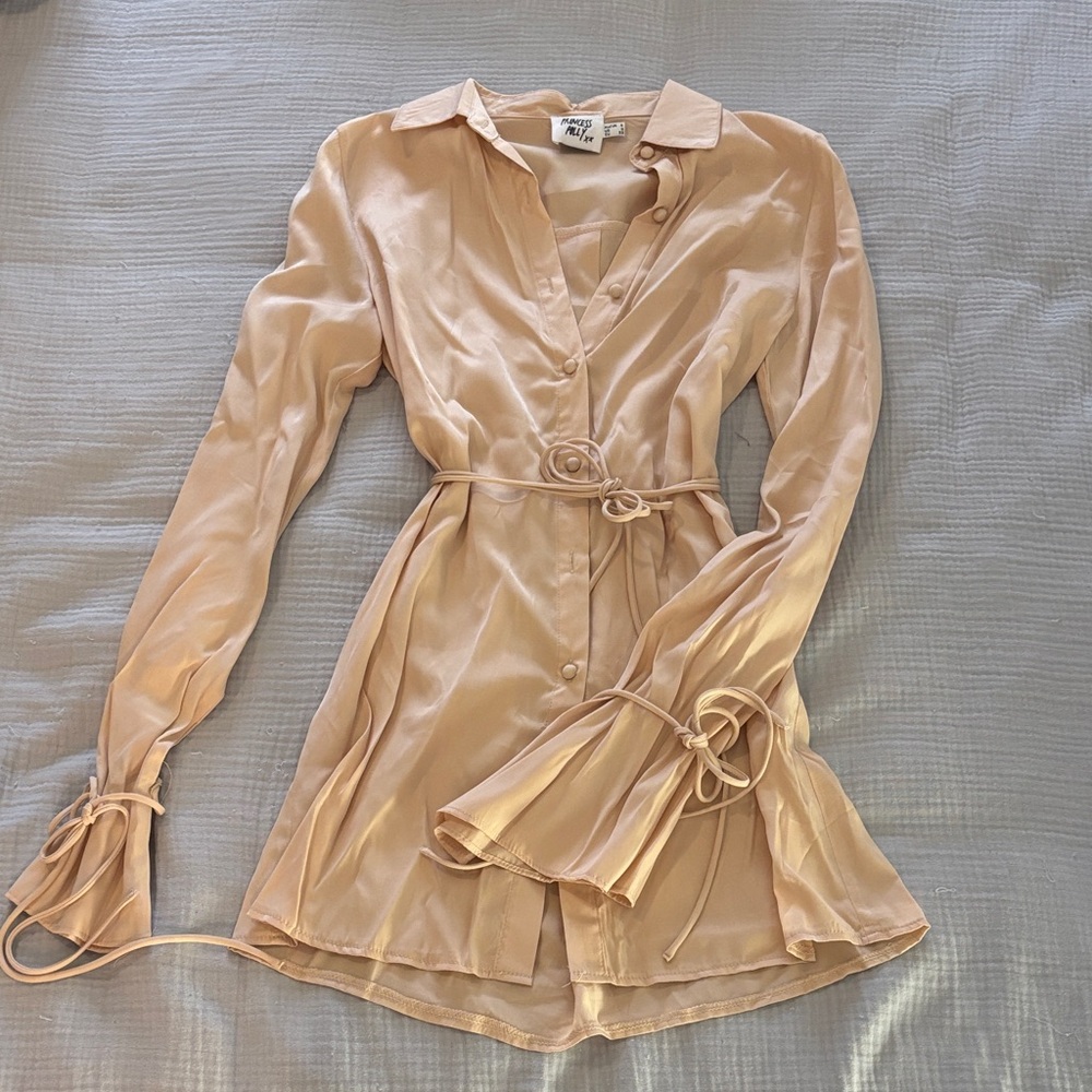 Princess Polly Beige Long Sleeve Dress